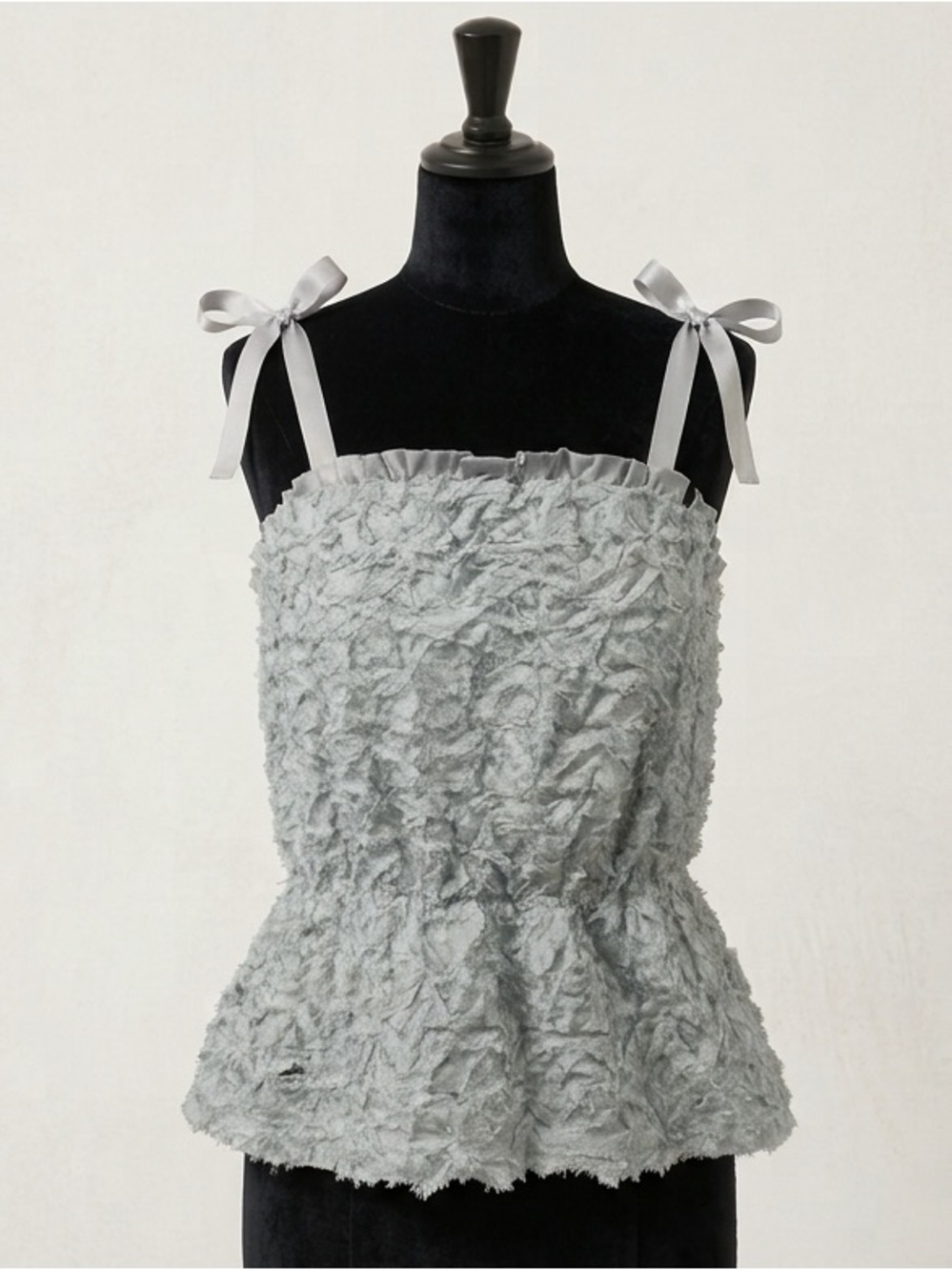 ANTHROPOLOGIE Textured Peplum Tank Sunday in Brooklyn Size Large Tie Strap